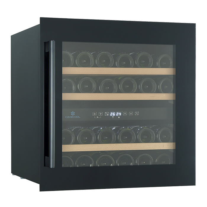 Cavecool Integrated Wine Cooler Morion Dravite - 36 bottles - 2 zones - Black