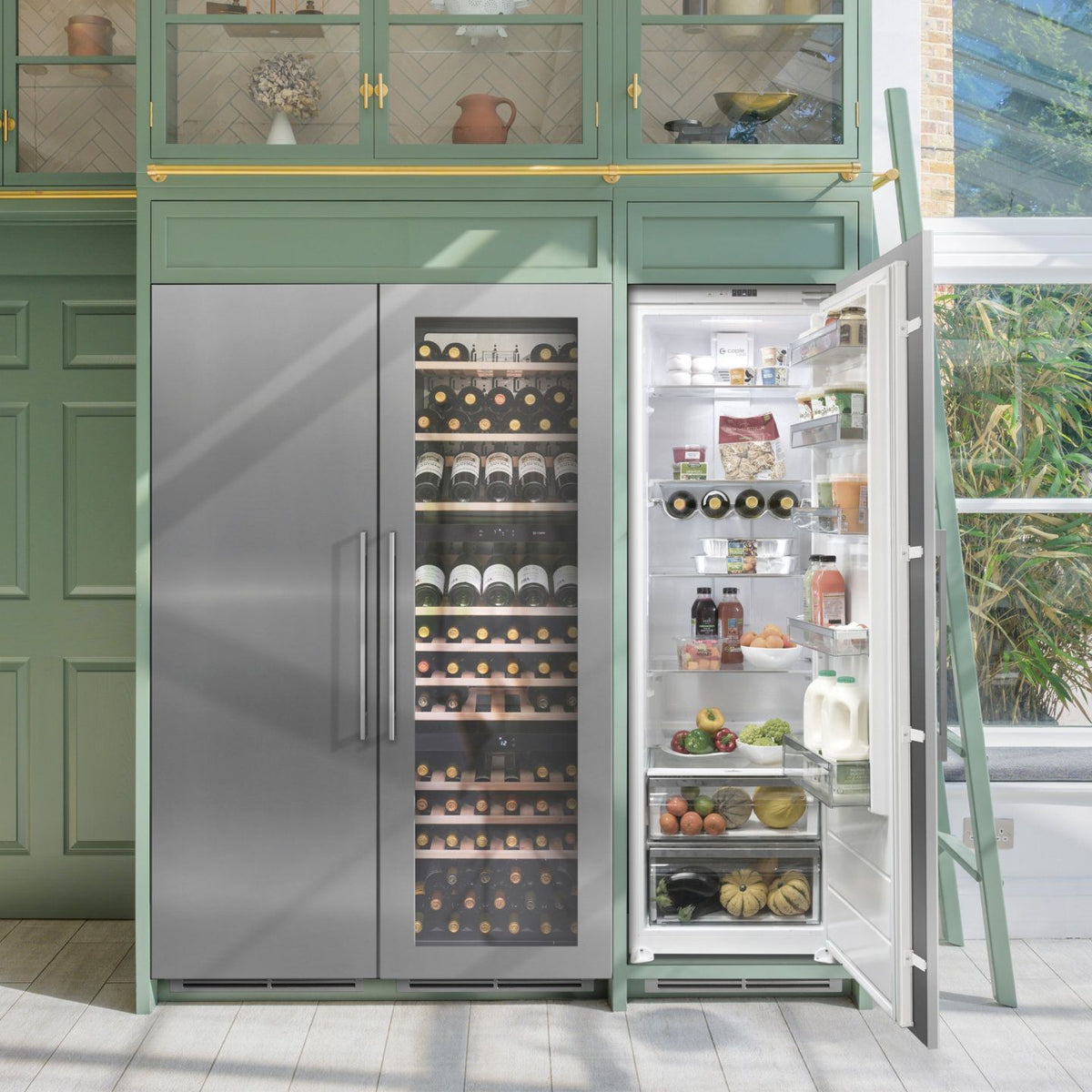 Caple WC1792 PACK Wine Cooler Fridge And Freezer Combo Fridge