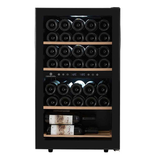 Cavecool Freestanding Wine Cooler Chill Ruby - 34 bottles - Dual zone - Black