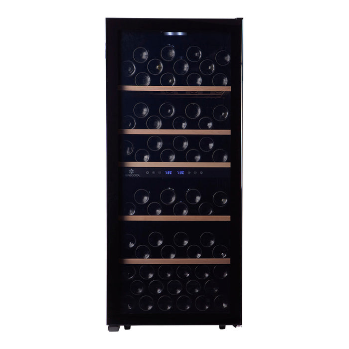 Cavecool Freestanding Wine Cooler Chill Sapphire - 102 bottles - Dual zone - Black