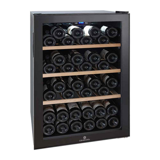 Cavecool Freestanding Wine Cooler Chill Topaz - 62 bottles - Single zone - Black