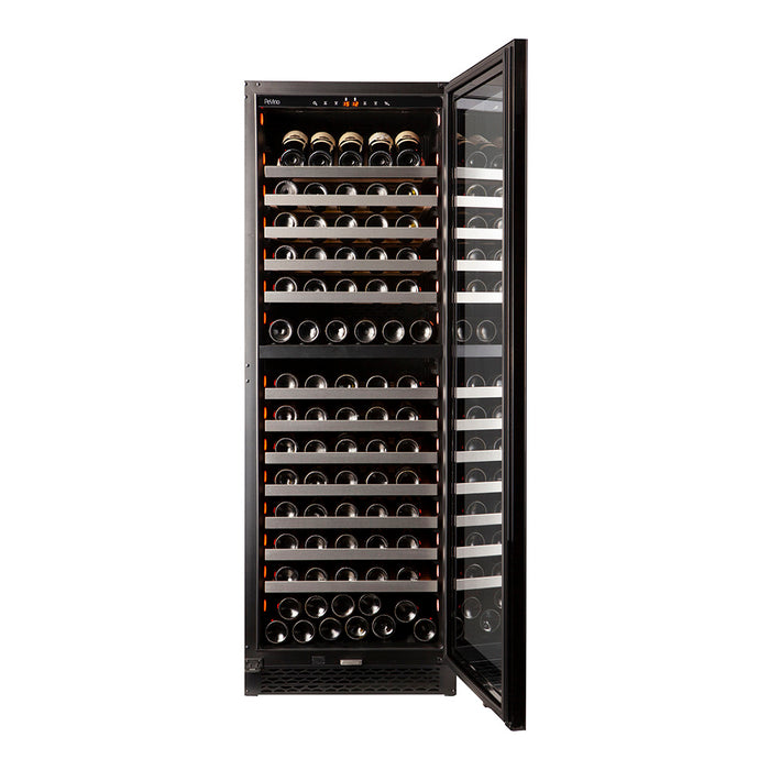 Pevino Built in & Freestanding Wine Cooler Majestic 150 bottles - 2 zones - Black glass front