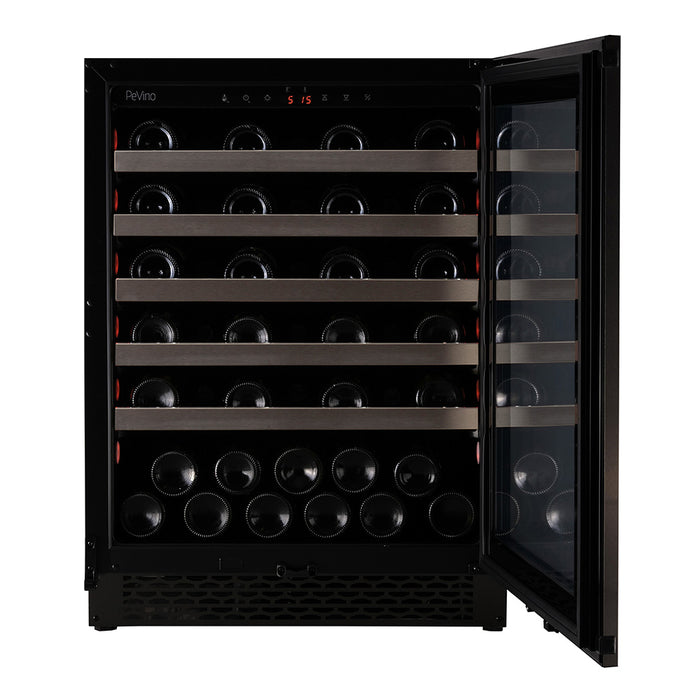 Pevino Built in & Freestanding Wine Cooler Majestic 46 bottles - 1 zone - Black steel