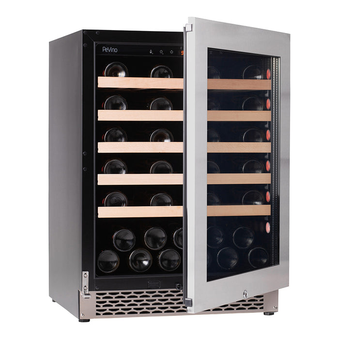Pevino Built-in & Freestanding Wine Cooler Majestic 46 bottles - 1 zone - Stainless steel