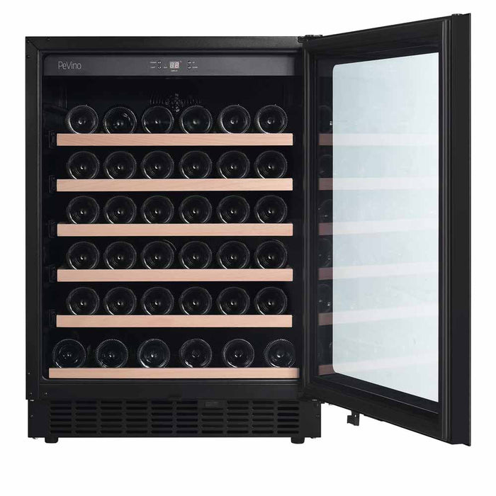 Pevino Built in & Freestanding Wine Cooler Noble 41 bottles - 1 zone - Black Glassfront