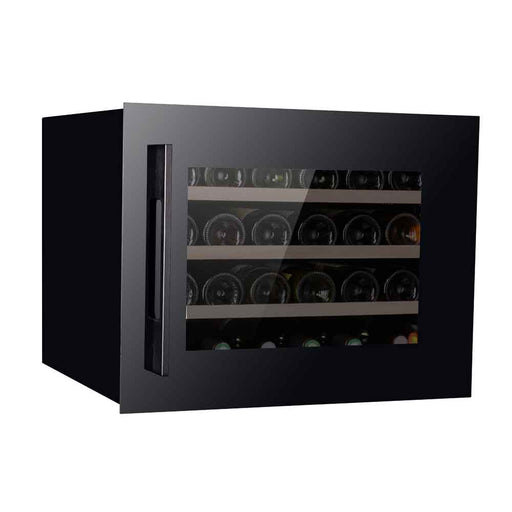 Pevino Integrated Wine Cooler Majestic 24 bottles - Single zone - Black glass front 