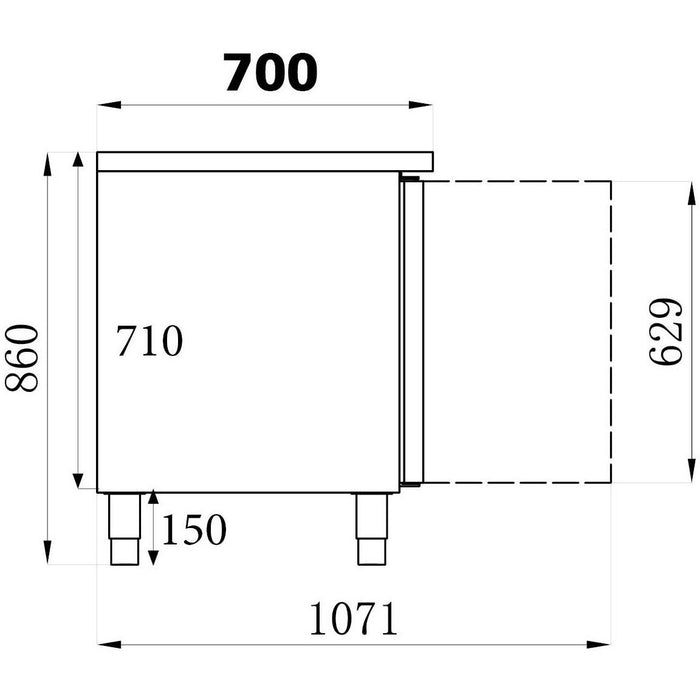 CombiSteel 700 REFRIGERATED COUNTER SINK 2 DOORS - ChillCooler