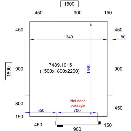 CombiSteel Coldroom 1500W X 1800D X 2200H 4.5m3 - ChillCooler