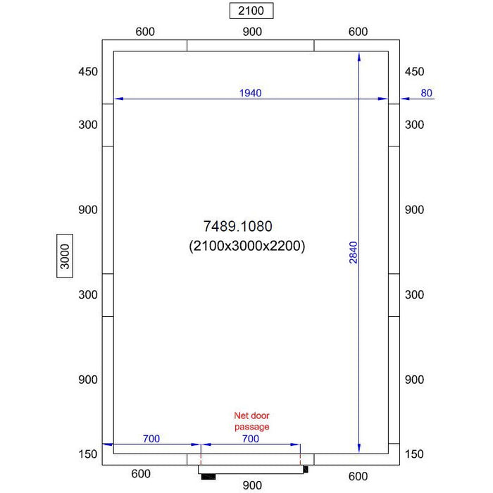 CombiSteel Coldroom 2100W X 3000D X 2200H 11.2m3 - ChillCooler
