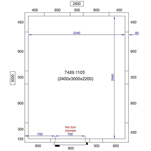 CombiSteel Coldroom 2400W X 3000D X 2200H 13m3 - ChillCooler