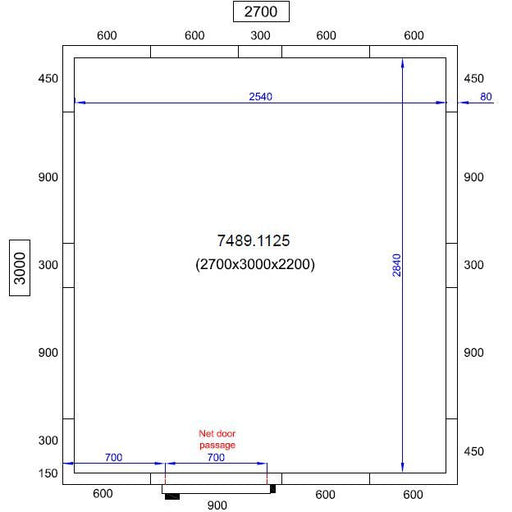 CombiSteel Coldroom 2700W X 3000D X 2200H 14.7m3 - ChillCooler
