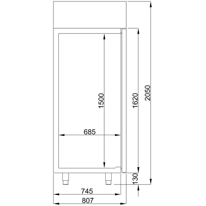 CombiSteel Fridge Stainless Steel Double Glass Door Mono 1400 Litre - ChillCooler