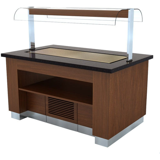 CombiSteel REFRIGERATED BUFFET WENGE 1600 WITH STAINLESS STEEL COOLING SURFACE - ChillCooler