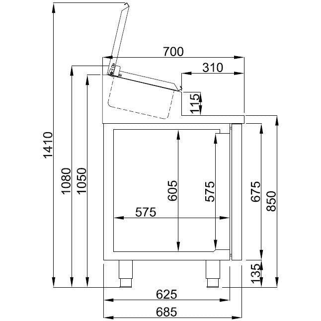CombiSteel SALADETTE 3 DOORS 10x 1/3GN CONTAINER - ChillCooler