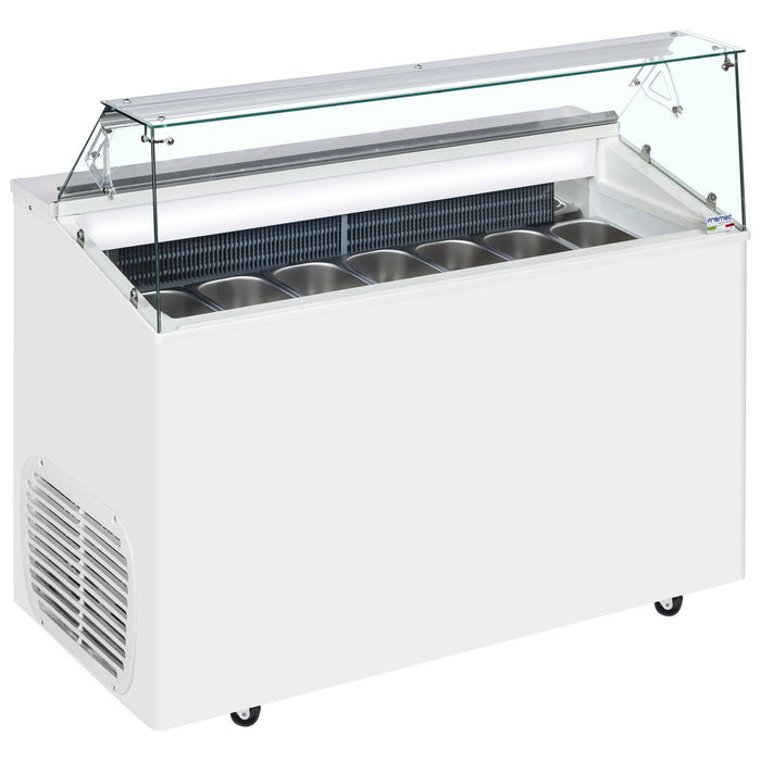 Framec Ice Cream Display Freezer TOP Range Scoop TOP6E White - 6 Pan - ChillCooler