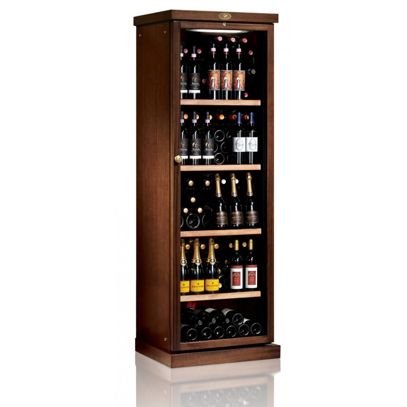 Ip Industrie Tall Freestanding Wooden Wine Cooler 138 Bottle CEXPK 5 — ChillCooler